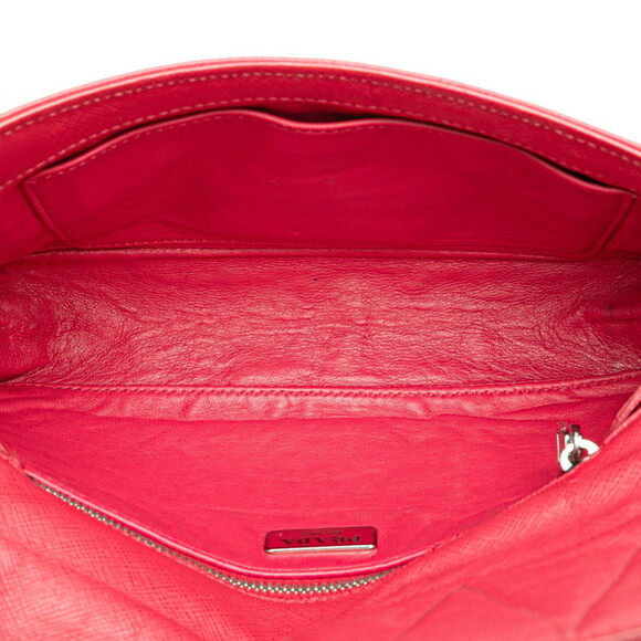 PRADA Pink Leather Saffiano Shoulder Bag - Picture 6 of 11